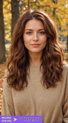 23 Discover the Best Fall Hairstyle Colors for a Stunning Look Amber Heard Brown Hair, Makeup For Chestnut Brown Hair, Medium Brown Hair With Copper Balayage, Fall Chestnut Hair Color, Best Hair Color For Autumn Skin Tone, Auburn Hair Medium Skin Tone, Lorelai Gilmore Hair Color, Warm Rich Brunette Hair, Fall Medium Hairstyles