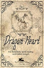 the front cover of dragon heart