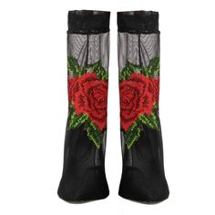 DOLCE & GABBANA Rose Embroidery Tulle Heels Pumps Boots COCO Black 40 10 12497  | eBay Tulle Heels, Embroidery Tulle, Rose Embroidery, Boot Pumps, Heels Pumps, Brands Outlet, Red And Black, Pumps Heels, Shoes Women Heels