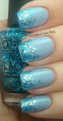 Carribean Nail Color, Frozen Nails, Turquoise Nails, Ombré Nails, Gel Powder, Blue Gel, Dip Nails, Nail Blog, Shine Nails