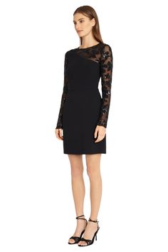 Elevate your style with the Donna Morgan Belinda dress. This long sleeve dress features a beautiful mesh fabric adorned with sequin floral embellishments. Guest Dress Wedding, Missy Dresses, Social Dresses, Weekend Dresses, Sequin Sleeve, Dress Wedding Guest, Garden Dress, Maggy London, Mini Short