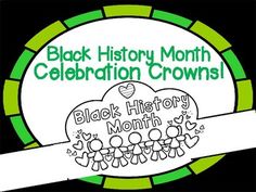 a black history month celebration crown with flowers and hearts