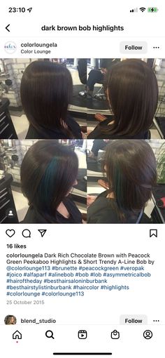 Peekaboo Hair Color Sectioning, Peekaboo Fantasy Colors, How To Section Hair For Peekaboo Color, Earloop Peekaboo Highlights, Peekaboo Mermaid Highlights, A Symmetrical Bob, Aline Bob, Best Hair Stylist