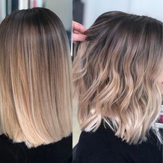 Balayage On Short Straight Hair, Light Brown Hair To Blonde, Shoulder Length Balayage Hair, Ombre Hair Color Straight, Light Brown And Blonde Balayage, Short Blonde Hair Balayage, Short Balayage Hair Blonde, Balayage Hair Short, Straight Balayage Hair