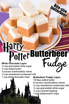 harry potter butterbeeer fudge recipe