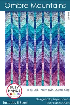 the quilt pattern for ombre mountains