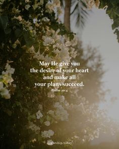 the quote may he give you the desire of your heart and make all your plans successful