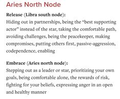 an article with the words aris north node on it