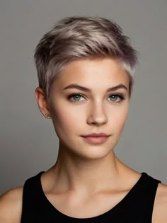 Pixie Haircut Ideas, Short Spiked Hair, Longer Pixie Haircut, Girls Short Haircuts, Really Short Hair