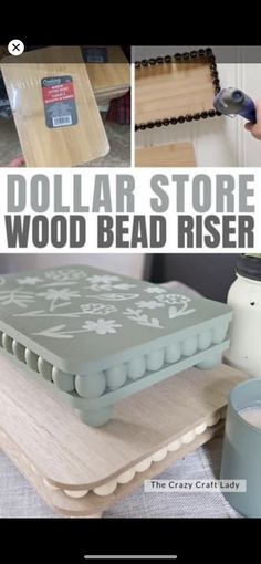 dollar store wood bead riser