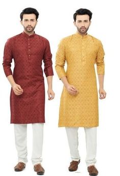 Men's Printed Kurta set, bottom is Included as well. We have matching kids kurtas with same prints. This can be Father & Son matching combo set. Please see below links for kids matching sets. ALTERATION IN LENGTH OF KURTA NEEDED for some sizes. As they are longer then standard sizes. Please message to get measurements details .  Thanks.  Sizes are standard. For  detailed measurements please message us.  Item description: Printed kurta  Bottom included Shoes/ Mojaris from picture not included. Eid Semi-stitched Jamawar Kurta, Basket Kurta Pajama, Transitional Red Jamawar Kurta, Transitional Semi-stitched Jamawar Kurta, Gold Semi-stitched Jamawar Kurta, Kids Kurta, Formal Shirt Dress, Men Boys, Formal Shirts