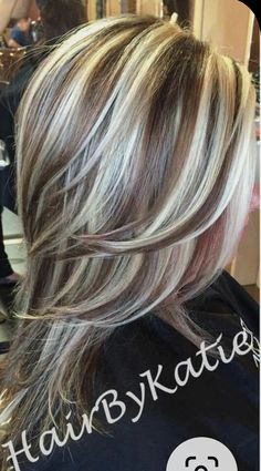 White Hair With Lowlights, Blonde Highlights With Lowlights, Chunky Blonde Highlights, Hair With Lowlights, Blonde Highlights On Dark Hair, Frosted Hair, Hair Highlights And Lowlights, Summer Blonde