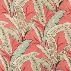 Berkley Coral Fabric Colour Palette Design, Caribbean Colors, Blue Upholstery Fabric, Chair Fabrics, Discount Fabric Online, Street Living Room, Greenhouse Fabrics, Beach House Living Room, Coral Fabric