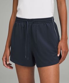 Channel That Champ Energy In These Lightweight Tennis Shorts. A Breathable Built-In Liner Offers Extra Coverage So You Can Move Freely. Designed For Tennis. Relaxed Fit Is Roomy Through Glutes And Thighs. Built-In Liner Offers Extra Coverage. Drawcord To Customize Fit. Hand Pockets. | Lightweight High-Rise Relaxed Short 3" Long Liner Lululemon Training Bottoms With Built-in Shorts, Lululemon Training Bottoms With Short Leg, Lululemon Training Bottoms With Elastic Waistband, Lululemon Moisture-wicking Bottoms For Summer, Lululemon Training Bottoms With Go-dry, Lululemon Moisture-wicking Summer Bottoms, Lululemon Go-dry Bottoms For Training, Lululemon Go-dry Training Bottoms, Lululemon Go-dry Short Bottoms