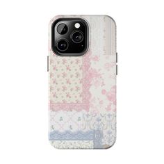 an iphone case with different patterns on it