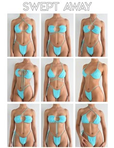 A refreshing take on a 90s classic the Swept Away top in Slate. Soft to the touch with adjustable bust coverage, & over 9 different ways to tie that elegantly flatter your shape. Stylist Tips For an adjustable coverage bottom perfect for tanning pair with the Swept Away Bottoms & for a fuller coverage pair with the Knockout bottom. Complete the beach look with the Razr tracksuit. Details Triangle style bikini top Adjustable cups to your desired coverage Double V seam "Slate" color black - grey M Stylist Tips, Estilo Fitness, Spandex Top, Green Suit, Fashion Hacks Clothes, Vintage Vibe, Beach Look, Tanning, Easy Wear