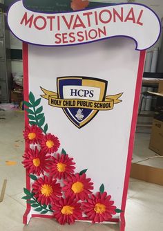 a sign with flowers on it that says motivation session