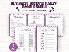 the ultimate party game bundle includes games, activities and printables