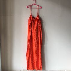 Brand New With Tags Urban Outfitters Maxi Dress With Romper. Size Xs. Super Cute Pattern, With Orange/Red Color. Retails $79. Orange Sleeveless Slip Dress For Spring, Sleeveless Orange Slip Dress For Spring, Red Sleeveless Slip Dress For Brunch, Urban Outfitters Red V-neck Dress, Red Slip Dress For Summer Brunch, Urban Outfitters Beach Sundress Maxi Dress, Urban Outfitters Chic Beach Maxi Dress, Urban Outfitters Sleeveless Sundress Maxi Dress, Urban Outfitters Sleeveless Maxi Dress For Beach