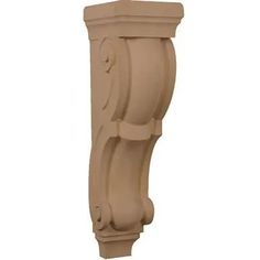 an image of a decorative wall bracket in the shape of a pillar or column with scrolls on it