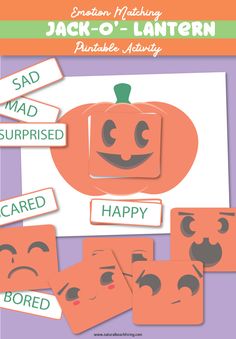 pumpkin emotions activity printables for kids