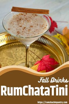 A RumChataTini is an Apple Cider Cocktail with a RumChata Twist. So many Fall flavors in a martini glass and it tastes great. Such a simple recipe that uses brandy, cider, and RumChata. Cocktails With Rumchata, Rumchata Cocktails, Cocktail Contest, Alcohol Punch, Summer Martinis, Rumchata Recipes, Holiday Martinis, Horchata Recipe, Cider Cocktail