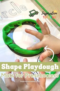 a child's hands playing with playdough mats for pre - schoolers