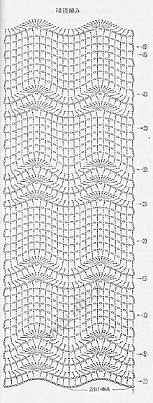 an old fashioned crochet pattern with lines and dots on the bottom, as well as