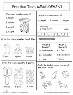 the measurement worksheet for grade 1 students