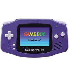 the game boy advance is shown in purple