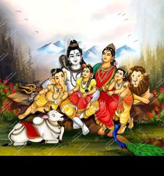 an image of lord rama and his family