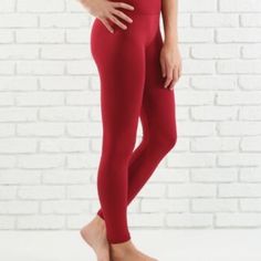 Dark Red Lined Tummy Control Leggings Wine Sweater, Fleece Leggings, High Waist Leggings, Dressed Down, High Waisted Leggings, Waist Band, Hand Picked, Colorful Leggings, Dark Red