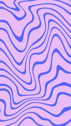 an abstract pattern with wavy lines in blue and pink colors on a light purple background