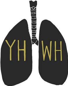 the words hwhy are written on lungs