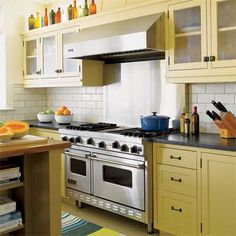 the kitchen is clean and ready to be used as an appliance for cooking