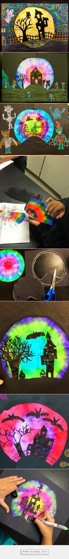 multiple images of different colored discs on display