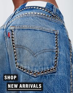 Redone Denim, Unique Jeans, Studded Skirt, Denim Workwear, Workwear Pants, Studded Denim, Fits Clothes, Heritage Fashion