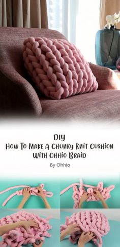 how to make a chunk knit cushion with ohio brand