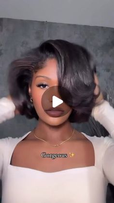 Silk Press With Volume, Short Hair Silk Press Natural Hair 4c, Chin Length Bob Curly Hair, Short Hair Rollers Tutorial, Silk Press Bob Natural Hair, Silk Press Natural Hair Short, Silk Press Bob, 90s Baddie, Hair Rollers Tutorial