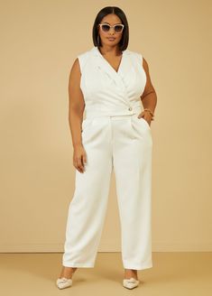 Let's get straight to business in our straight-leg ankle pants designed with a chic single pleat through the front. Pants High Waisted, Work Suits, Ashley Stewart, Rectangle Sunglasses, Pants Design, Suit Separates, Bottom Clothes, Ankle Pants, Work Pants