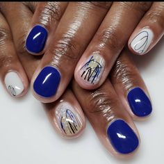 Jean Blue Nails, Eccentric Nails, Planet Nails, Short Gel Nails, Diva Nails, Shoe Nails, Stylish Nails Designs, Nails Colors