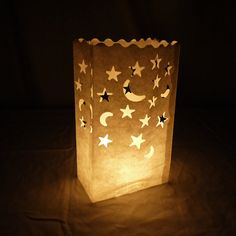 Star Moon Paper Luminaries / Luminary Lantern Bags Path Lighting (10 PACK) - PaperLanternStore.com - Paper Lanterns, Decor, Party Lights & More Luminary Bags Diy, Paper Luminaries, Paper Bag Lanterns, Luminary Bags, Path Lighting, Luminaries Bags, Moon Party, Star Lanterns, Stars Craft