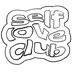 the word get your own club is outlined in black and white