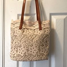 Brand New Lightweight Shoulder Bag. Great For Spring And Summer. Delicate Feminine, Floral Pattern With Magnet Clasp Top And Drawstring Interior. Size: 11" X 12" X 5" If You Have Any Questions Please Don't Hesitate To Ask. All Offers Are Welcome And Thank You For Stopping By My Closet! Cream Hobo Bag For Travel, Spring Travel Cream Hobo Bag, Spring Crochet Shoulder Bag For Daily Use, Spring Beige Crochet Shoulder Bag, Crochet Shoulder Bag For Daily Use In Spring, Spring Crochet Shoulder Bag In Beige, Spring Crochet Beige Shoulder Bag, Spring Everyday Hobo Bag, Spring Travel Crochet Bag With Leather Handles