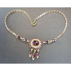 Lovely Vintage Signed Ora Purple Crystal Dangle & Faux Pearl Necklace Type: Necklace Size: About 14.25" From End To End Signed: Ora Color: Gold Purple White Condition: Good, Some Wear To Pearls End To End, Purple Crystal, Faux Pearl Necklace, Necklace Size, Purple Crystals, Necklace Sizes, Purple Gold, Vintage Signs, Womens Jewelry Necklace