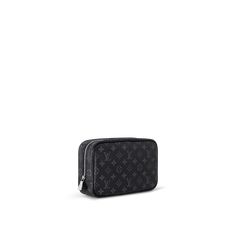 LOUIS VUITTON® - Toilet Pouch Gm - Eclipse Luxury Black Rectangular Cosmetic Bag, Luxury Black Rectangular Pouch, Toilet Bag, Gm Monogram, Toiletry Pouch, Louis Vuitton Official, Canvas Leather, Men's Collection, Toiletry Bag