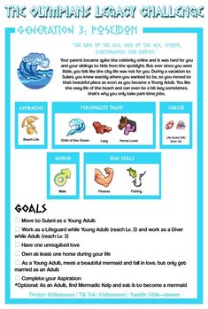 the olympic library challenge flyer with an image of water and other things to do on it