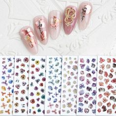 3D Nail Stickers Holographic Flower Transfer Nail Art Decals Tips Decoration¡÷ Nail Art Decals, Flower Stickers, Nail Art Sticker, Flower Nail, Decoration Stickers, Pedicure Nail Art, 3d Nail, Art Decals, Diy Manicure