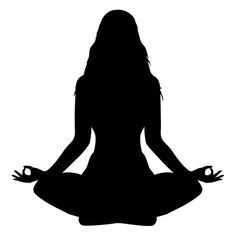 a woman sitting in the middle of a yoga pose with her hands up and eyes closed