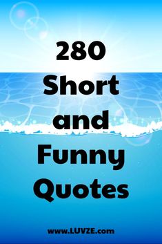 the words'80s short and funny quotes are shown in front of an ocean background